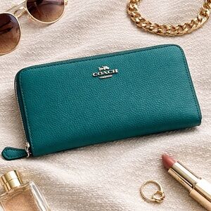Coach Teal Leather Wallet